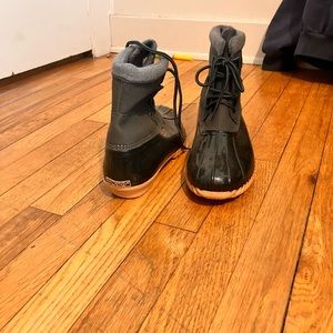 Never worn black and gray winter boots